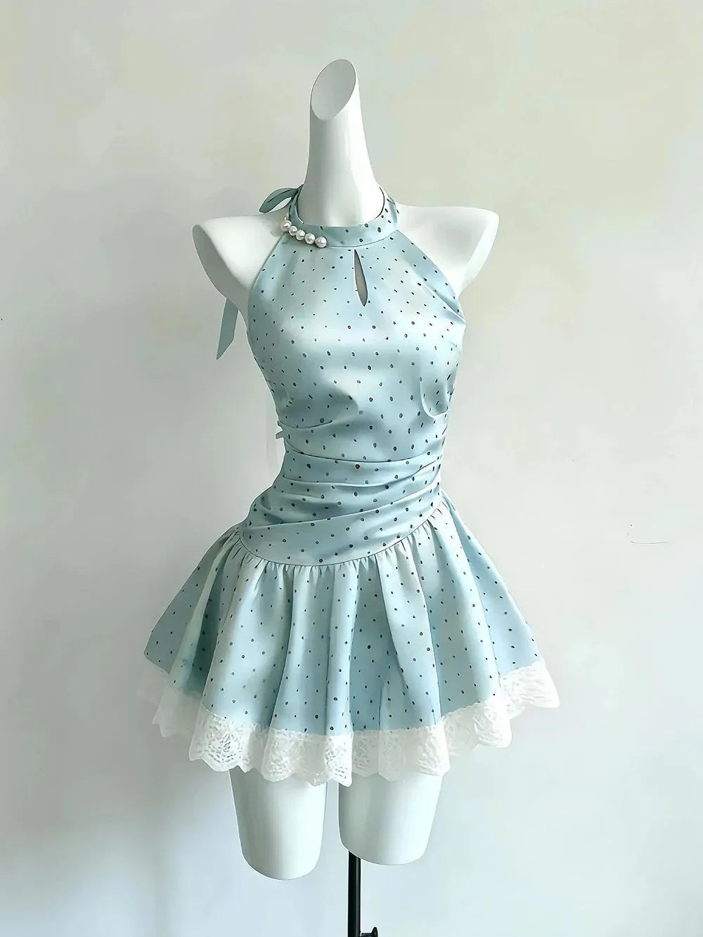 Voguable  Summer Fairy Y2k Sweet Kawaii Lolita Dress Women Japanese Vintage Lace Bow Ruffle Cake Dress Harajuku Slim Bandage Dress voguable