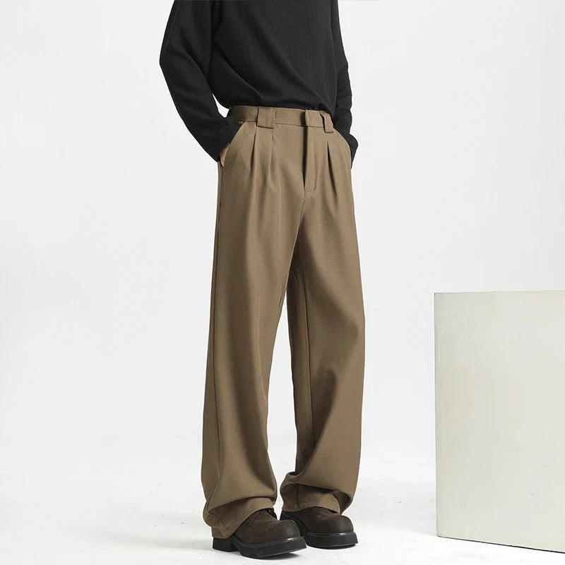 Men's Light Luxury Naples Slim-fit Suit Pants Casual Japanese Retro Premium Quality Elegant Popular Leisure Trousers 2026 Spring voguable