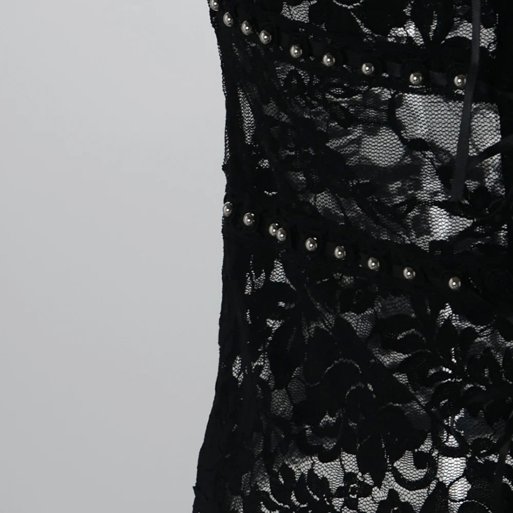 Tanks Spring Summer Fashion K-Style Lace Lace-Up Sleeveless Round-Neck Casual Daily Tanks For Women voguable