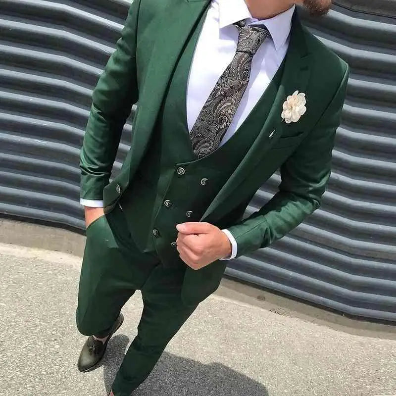 Voguable  New Design 3 Piece Wedding Suits For Men Costume Homme Slim Fit Groom Tuxedo Wedding Men’s Blazer Formal Wear Terno Masculino voguable