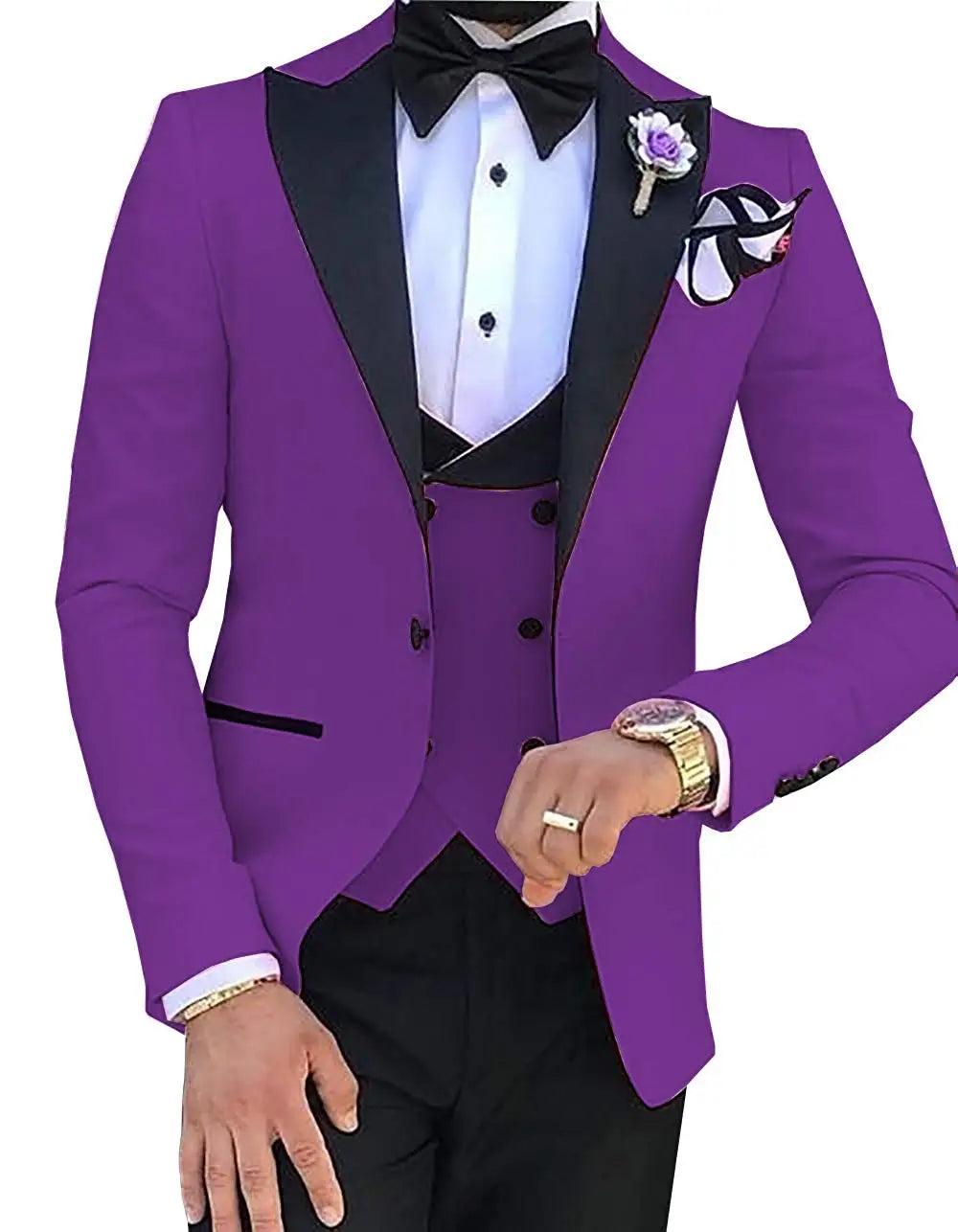 Voguable  Made Terno Slim Groom Tuxedos Wedding Men Suit Terno Masculino (Jacket+Pant+Vest) Mens's 3 Pieces Suits For Men voguable