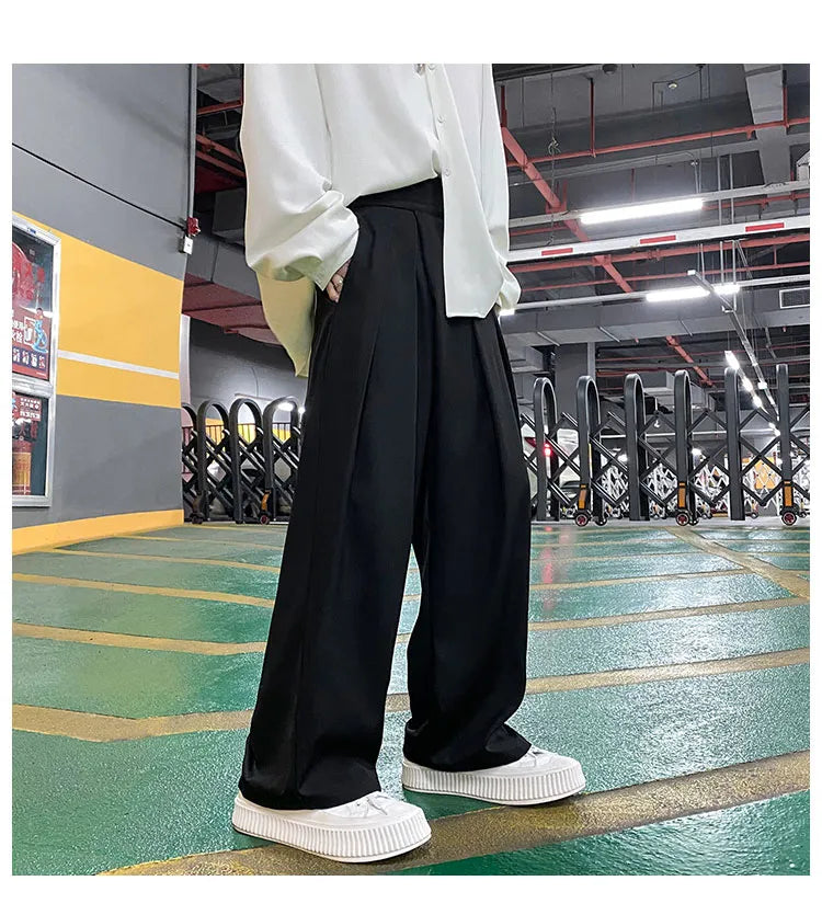 Men Korean Fahions Wide Leg Pants  Men Black Loose Casual Harem Pants Japanese Streetwear Joggers Sweatpants 5XL voguable