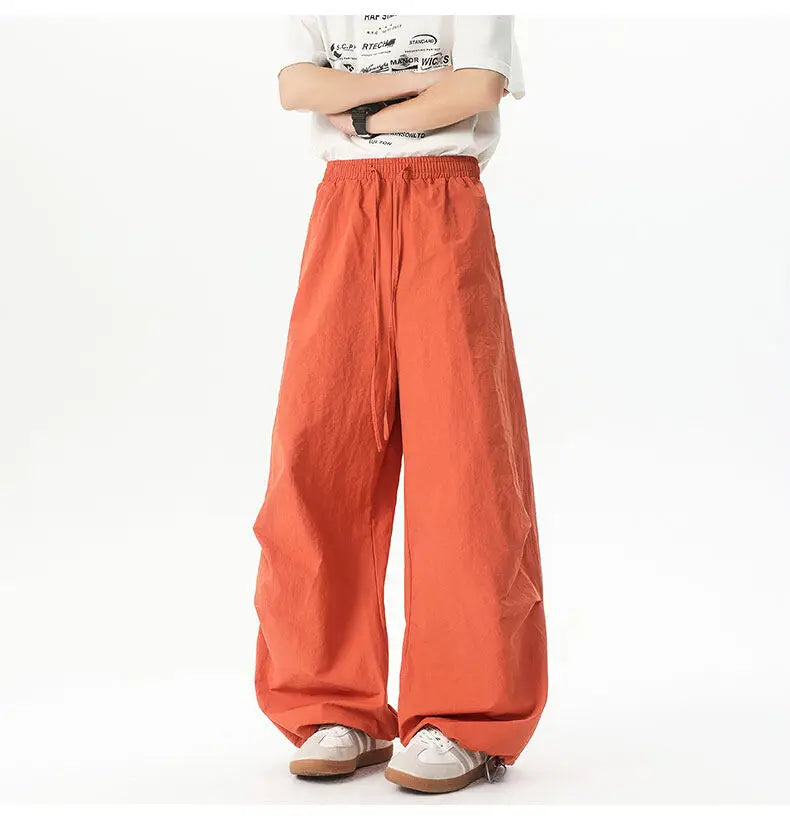 Unisex Pants Wide Leg Athletic Lounge Pants Spring Summer Lightweight Stretch Waist Casual Sportswear Joggers Loose Thin Comfort voguable