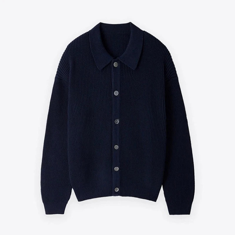 New Korean Luxury Men Cardigan Trendy Textured Long Sleeve Buttoned Korean Leisure Sweater Coats Premium Quality Knitwear M-3XL voguable