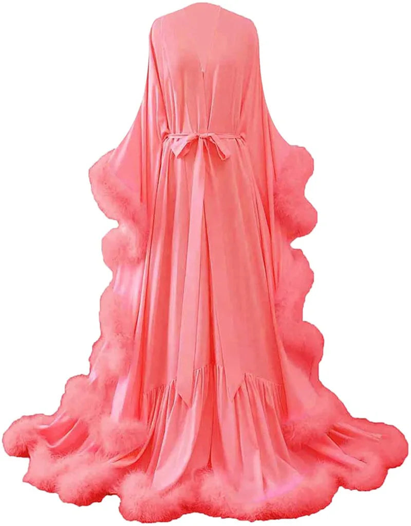 Voguable  Autumn Winter Women's Sexy Tight Fashionable Sleeveless Shawl Wedding Dress Waist Tied Silk Underwear Multi-Color Accessories voguable