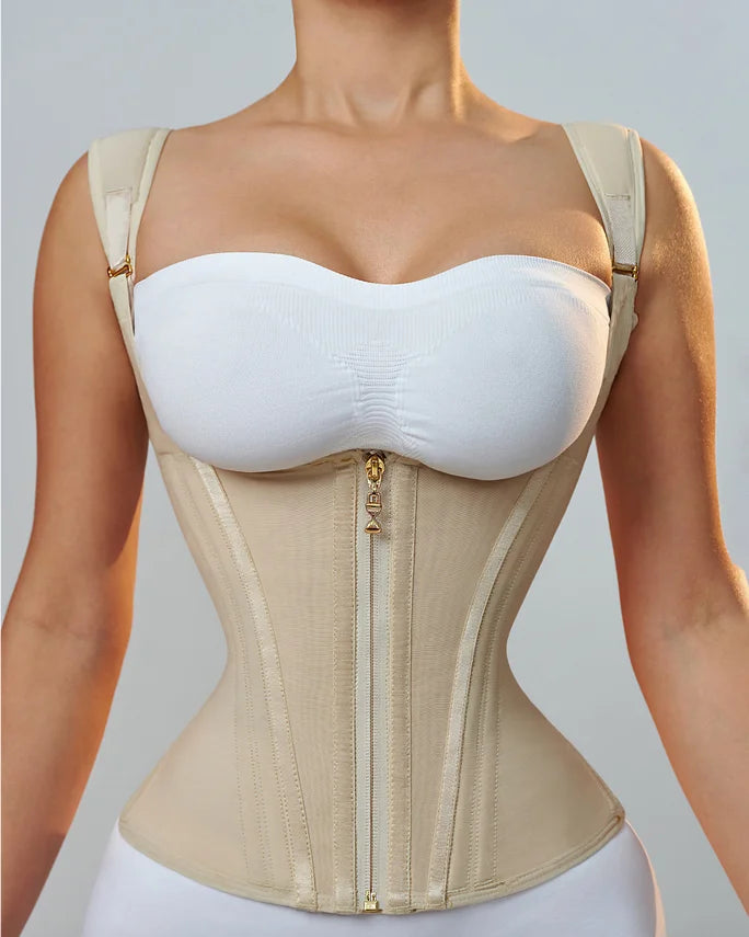 Fajas Colombians Girdles With Row Buckle and Zipper Postpartum Corset Waist Trainer Body Shaper For Women Sexy Shaping Curve voguable