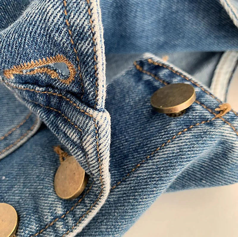 Voguable  Jumpsuits Women Streetwear Denim Overalls Vintage Loose Casual Wide Leg Pants High Waist Strap Straight Jeans Trousers New voguable