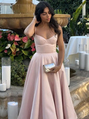 Summer Flare Midi Dress Elegant 2025 New Arrivals Spaghetti Strap Bustier Dress Women Dresses Sweet Pink Women Tops CHP1 voguable