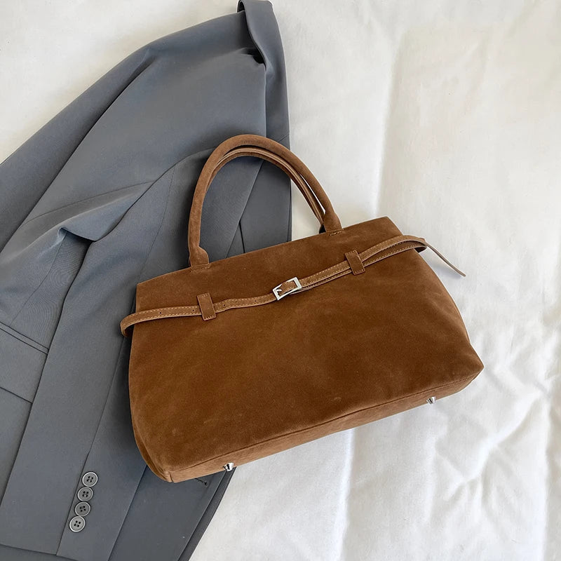 Velvet Big Top-handle Bags For Women Winter Latest Designer Handbags Luxury Pure Color Large Capacity Shopper Totes Female voguable