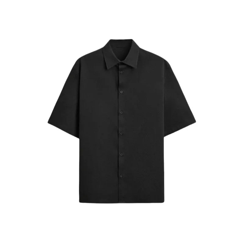 Voguable Seersucker shirt 2024 Spring/summer new technology fabric loose version of business casual men's short-sleeved shirt voguable
