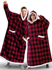 Oversized Hoodie Blanket Women Winter Warm Plush Hoodies Sweatshirt Men Loose Casual Super Long TV Blanket Giant Hoodie Blankets voguable