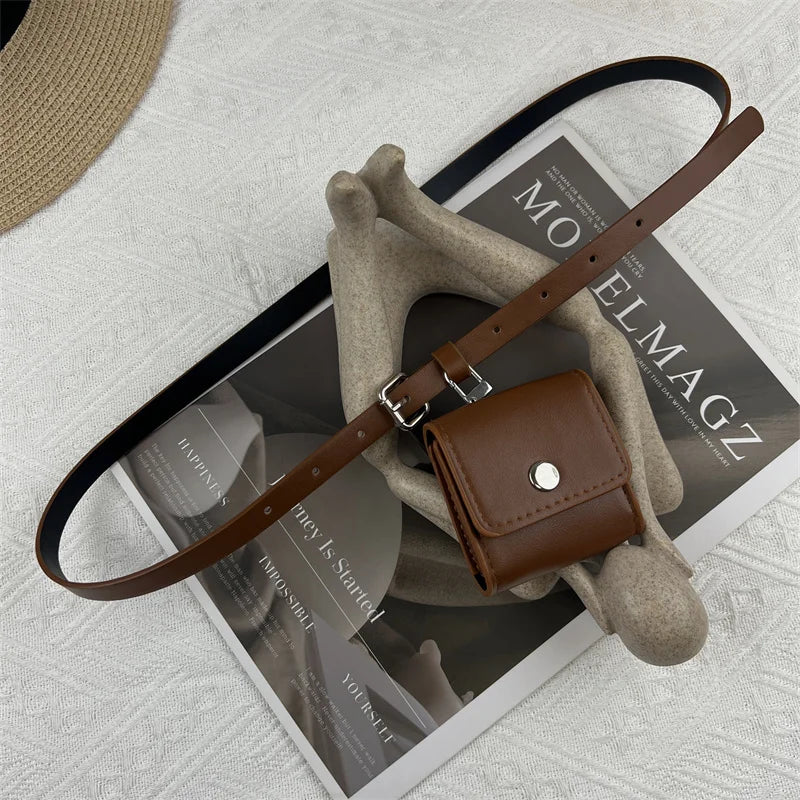 2025 Women New Solid Vintage Mini Handbags All Match Y2k Aesthetic Simple Belt Top-Handle Bags Fashion Casual Waist Packs Trendy voguable