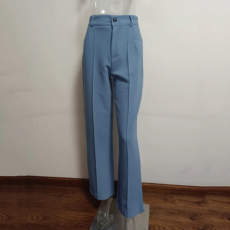 Ardm High Waisted Casual White Trousers Women Brown Stright Pants Office Lady Korean Style Women  Pantalones voguable