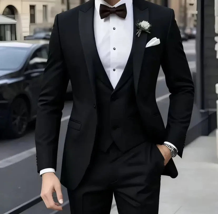 Voguable  New Men's Suit 3-Pieces Set (Jacket+Pants+Vest) Wedding/Party/Office Coat and Vests Trousers Sizes XS-6XL voguable