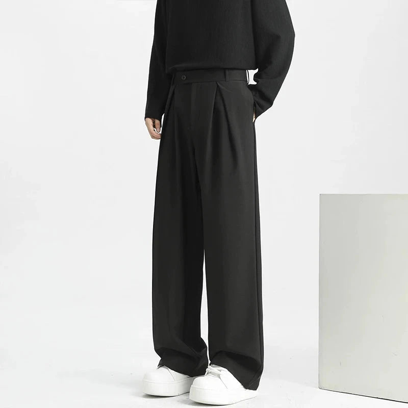 Men's Light Luxury Naples Slim-fit Suit Pants Casual Japanese Retro Premium Quality Elegant Popular Leisure Trousers 2026 Spring voguable