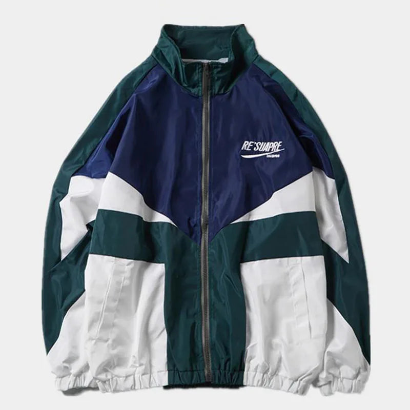 Voguable  College Varsity Jacket Women Men Spring Letter Embroidery Bomber Windbreaker Casual Street Loose Patchwork Zipper Coat Couple voguable