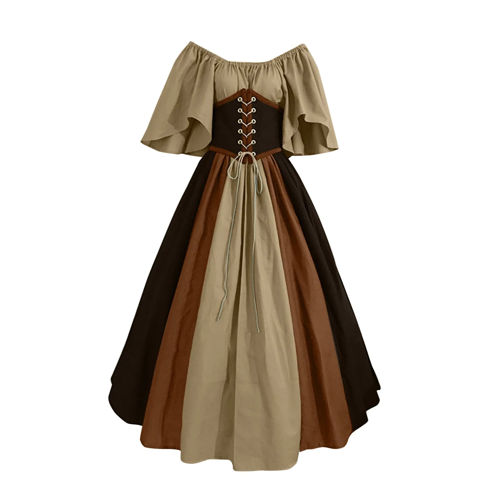 Palace Medieval Costume Women Christmas Dress Vintage Victoria Lace Up Vintage Carnival Party Long Robe Cosplay Fancy Clothing voguable