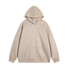 Autumn Suede Hoodies Men Fashion Retro Hooded Sweatshirt Men Streetwear Hip-hop Loose Pullover Hoodies Mens Pocket Hoody voguable