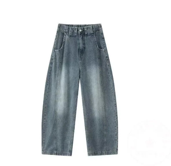 Voguable  Four Season Men women Jeans Korean Version Student Casual Pants High Street Straight Loose Wide Leg Jeans Retro Baggy Jean voguable