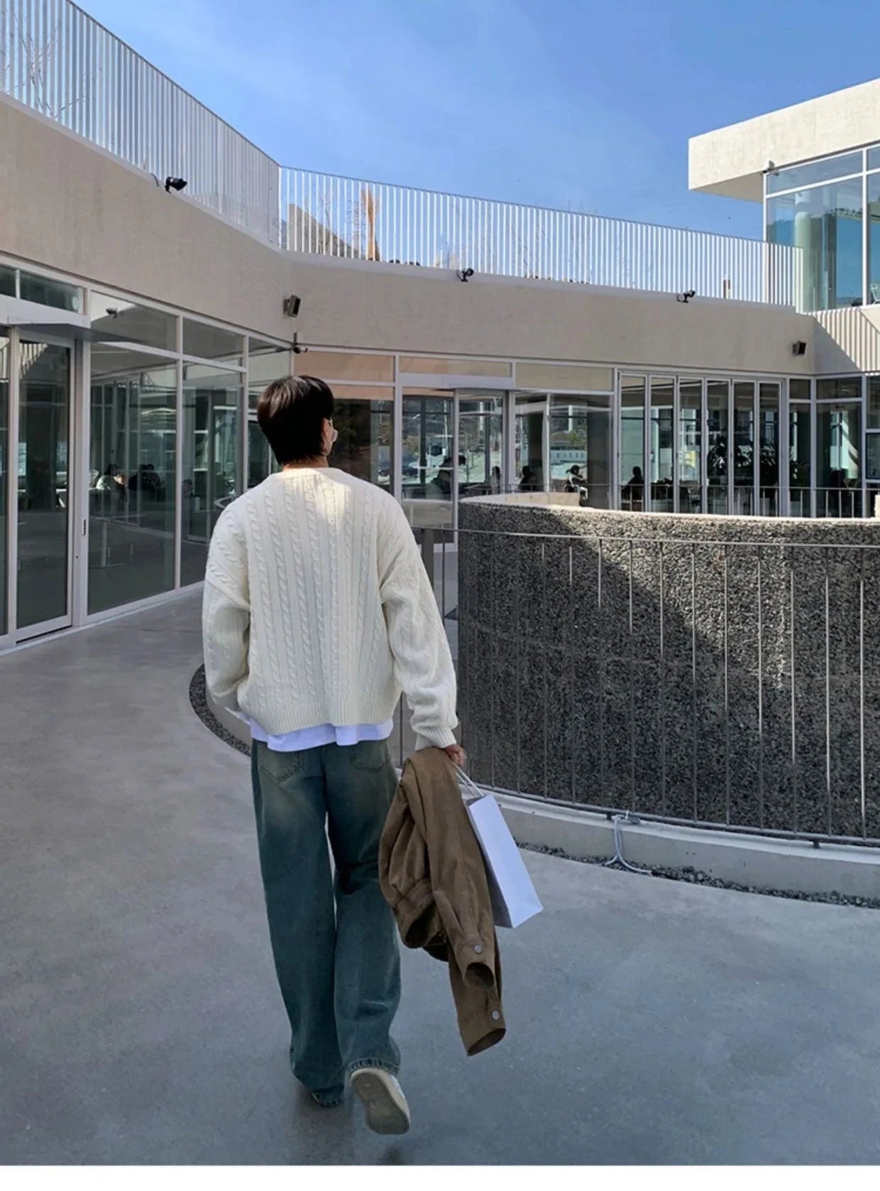 Winter Korean Fashion Jacquard Men Sweater Luxury Trendy O Neck Knitted Solid Color Pullover Leisure Long Sleeve Basic Knitwear voguable