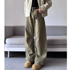 NEW pants Unisex Straight Leg Loose Fit Cotton Casual Pants Outdoor Sportswear  Trendy Versatile Trousers Men Women Fashion voguable