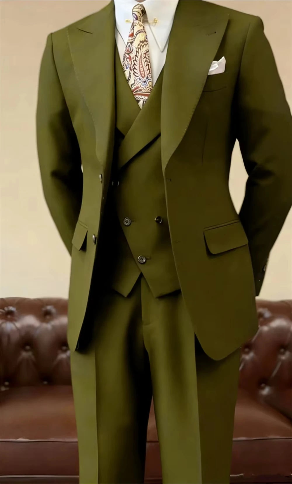 Voguable  Luxury Black Men's Suits 3 Pcs Fashion Groomsmen Suit Slim Fit Bespoke Formal Office Event Men's Suit Jacket+Vest+Pants voguable