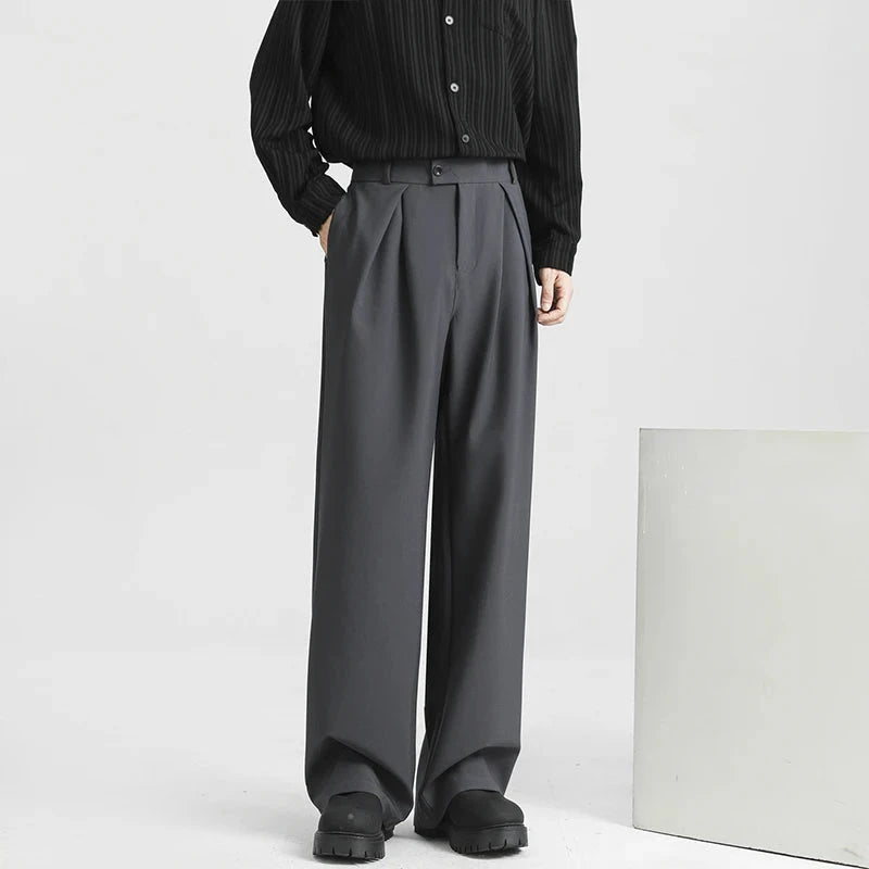 Men's Light Luxury Naples Slim-fit Suit Pants Casual Japanese Retro Premium Quality Elegant Popular Leisure Trousers 2026 Spring voguable