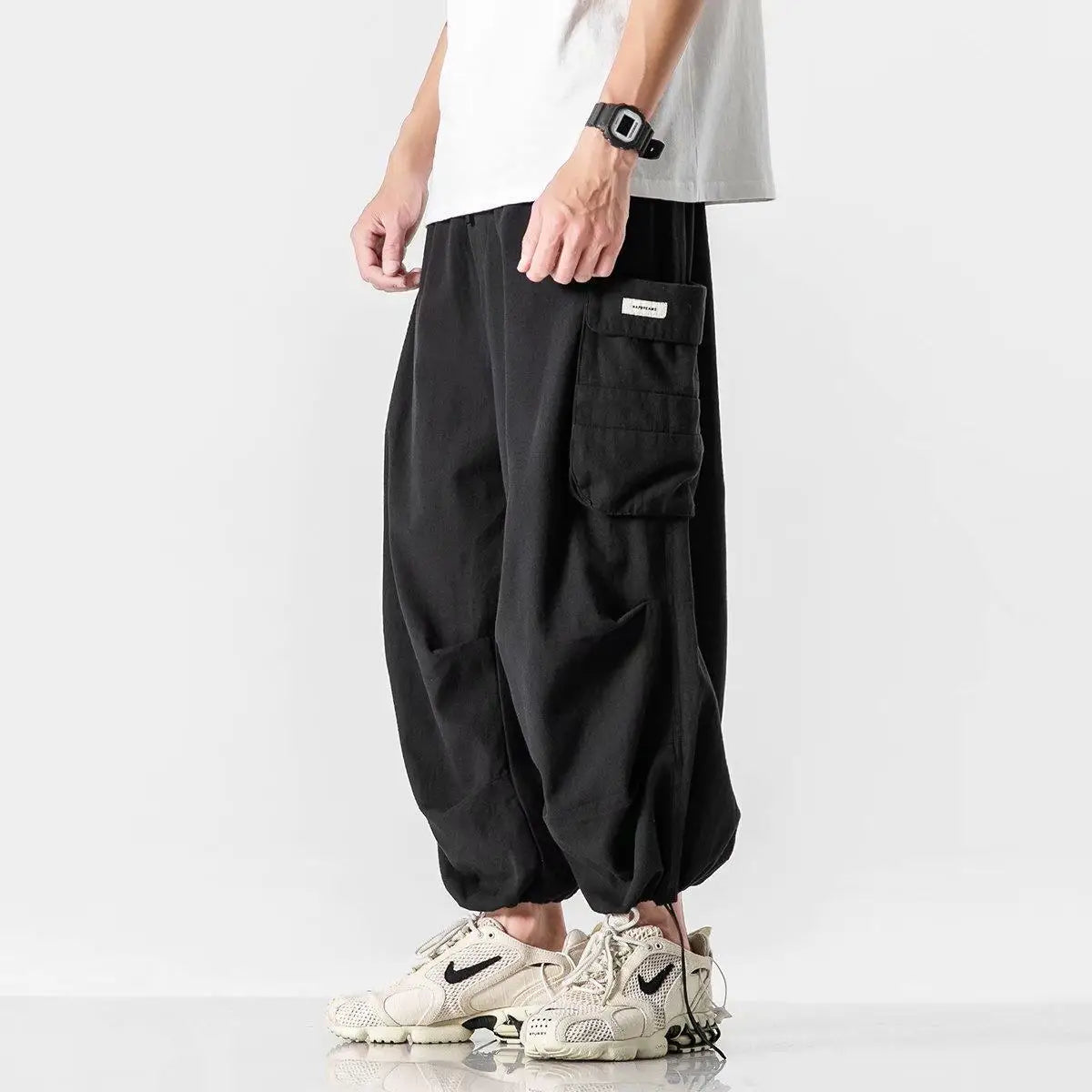 Voguable  Harajuku Y2k Baggy Cargo Pants Joggers Streetwear Ankle-Length Casual Harem Long Trousers Men Wide Leg Oversize New voguable