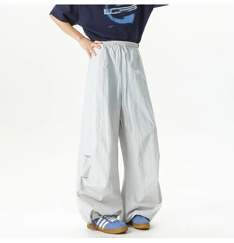 Unisex Pants Wide Leg Athletic Lounge Pants Spring Summer Lightweight Stretch Waist Casual Sportswear Joggers Loose Thin Comfort voguable
