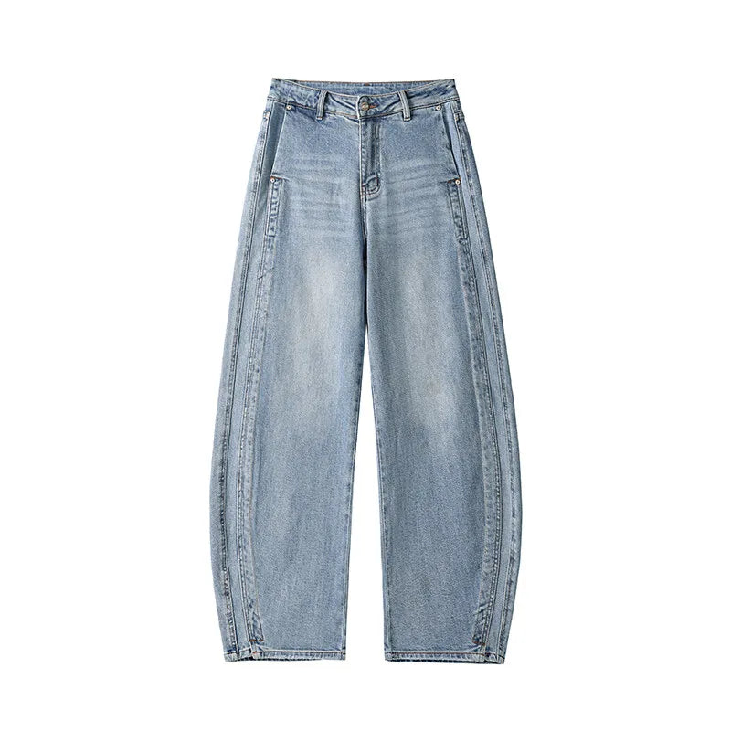 Mens Loose Fit Baggy Jeans Patchwork Washed Denim Streetwear Hip Hop Urban Style New Arrival Wholesale Discount Vintage Casual voguable