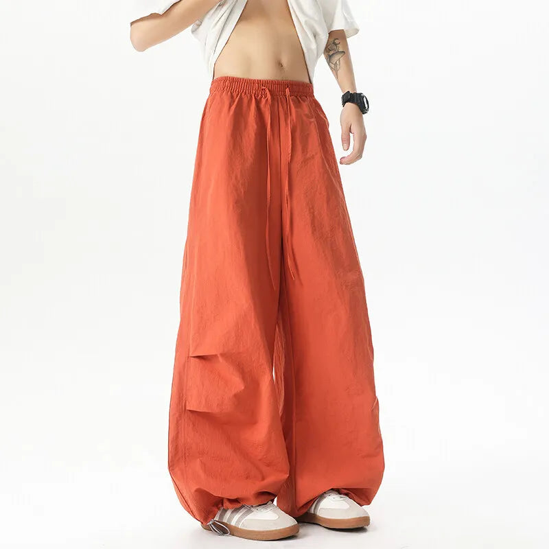 Unisex Pants Wide Leg Athletic Lounge Pants Spring Summer Lightweight Stretch Waist Casual Sportswear Joggers Loose Thin Comfort voguable