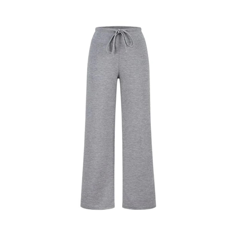 Voguable  Y2K Flared Pants Women Drawstring Casual Micro Flare Lazy Drape Floor Pants Autumn voguable