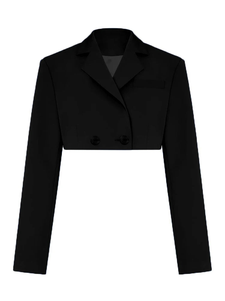 Taruxy Green New Blazers For Women Cropped Coats Jacket Summer Casual Outfits 2022 Fashion Chic Jacket Women's Blazer Suits voguable