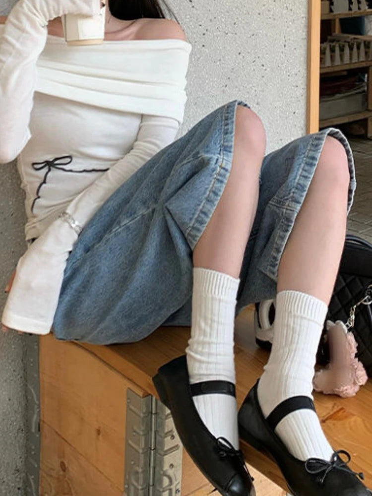 Voguable 2024 Couple Streetwear Vintage Wide Leg Shorts Women Retro Oversize Denim Shorts Summer Man High Waist Loose Casual Short Jeans voguable