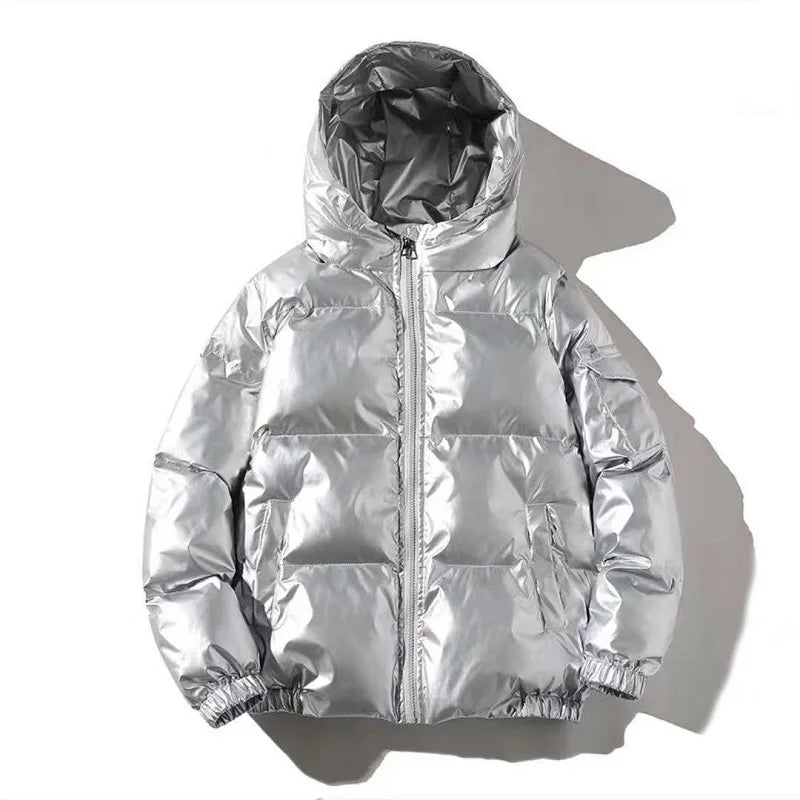 Winter Solid Color Parka Men Thick Hooded Jacket  New Warm Harajuku Coat Male Casual Zipper Jackets Windproof Outwear gotmes-shop