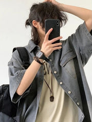 Voguable  Harajuku Subculture Short Sleeve T Shirt Men Street Fashion Casual Loose vintage Tops Daily Outfits Men Trendy  Coats New voguable