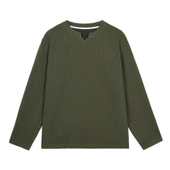 Spring Long Sleeved T-shirt Men V-neck T Shirt Men Streetwear Korean Loose Casual Pullover T Shirt Mens Top Large Size 5XL voguable
