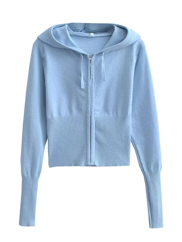 Tossy Knit Fashion 2 Piece-Set Trousers Hoodie Tracksuit Women Crop top Knitwear And Women's Pants Sets Female Trousers Outfits voguable