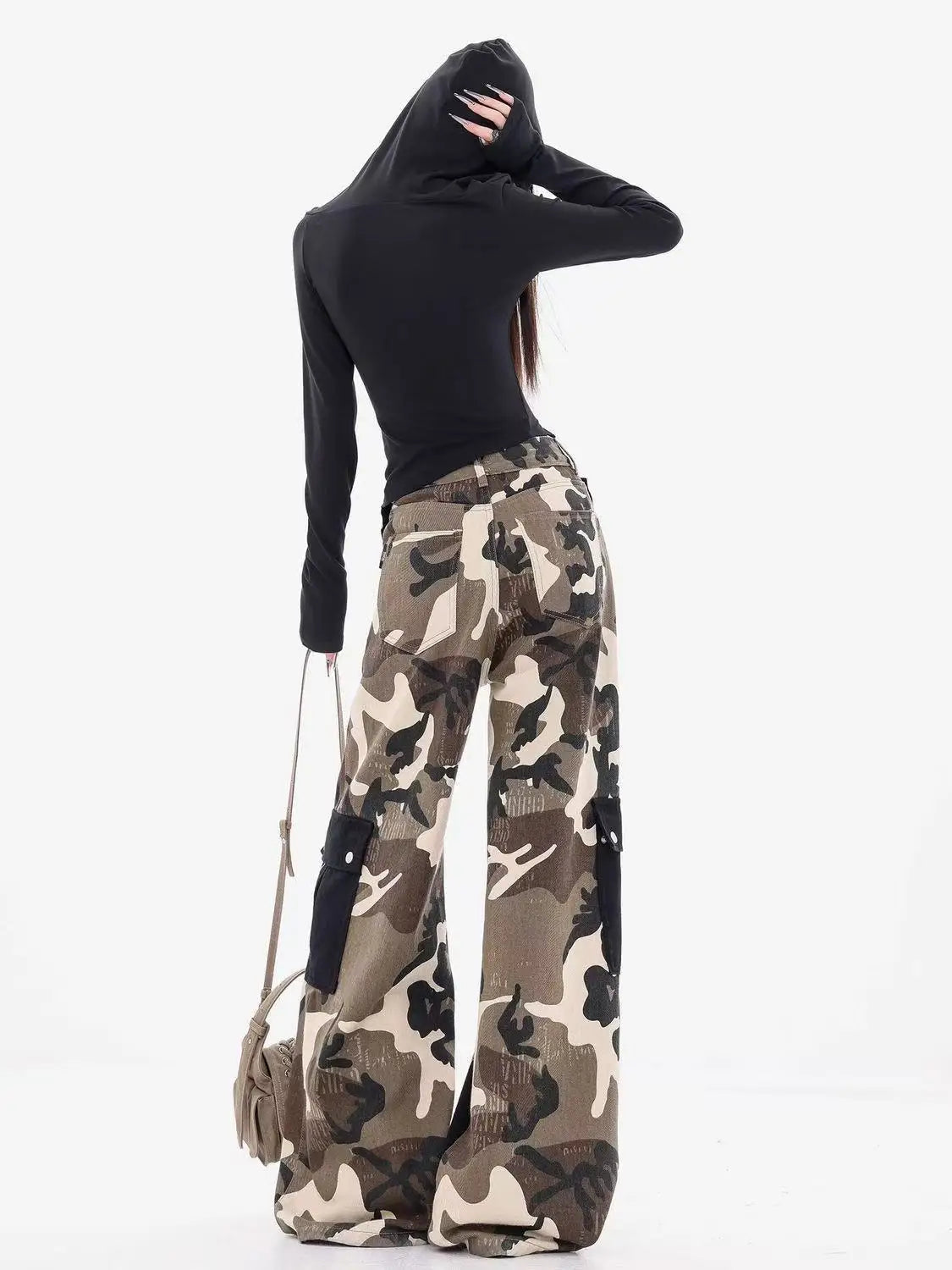 Voguable  2000s American Vintage Pants Women Casual Y2k Clothing Thin Sportwear Y2k Clothing Retro Camouflage Trouser Casual Chic Harajuku voguable
