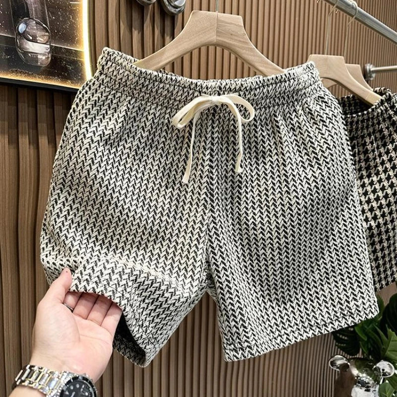 Men's Clothing Print Plaid Shorts Summer Stylish Straight Leg Casual Beach Pants Comfortable Pockets Lightweight Street Shorts voguable