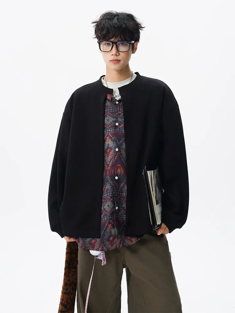 Jacket men Stand Up Collar Single Breasted Fake Two Piece Jacket Autumn Thin Ethnic Print Patchwork Mens Outerwear Coat men new voguable