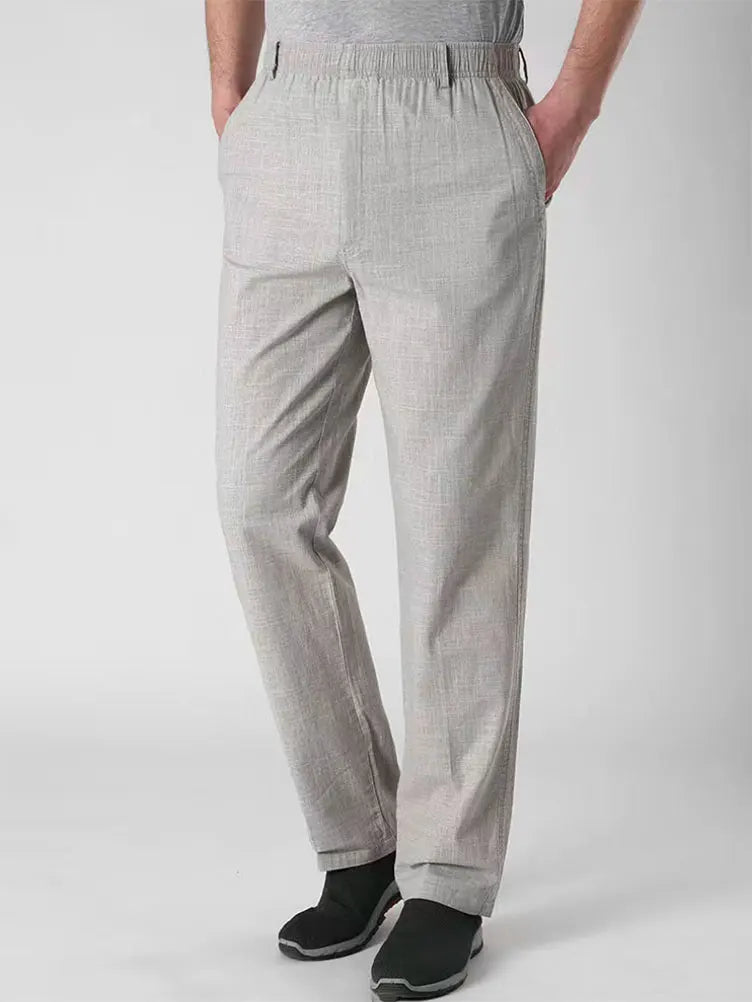 Voguable  Summer Linen Men Casual Pants Work Wear Office Thin Golf Straight Long Formal Suit Trousers Plus Size 5xl New voguable