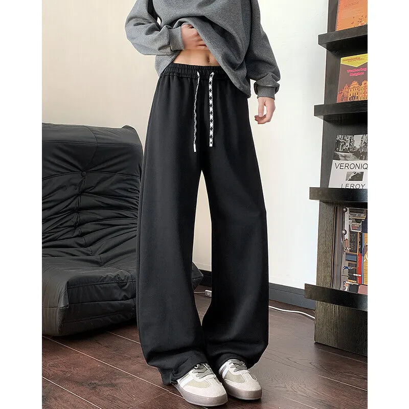 Black Casual Pants Men Fashion Oversized Wide Leg Pants Men Streetwear Loose Sweatpants Mens Sports Pants Male Trousers M-3XL voguable