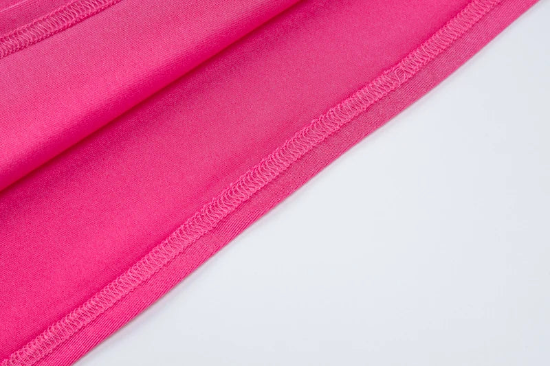 Solid Long Sleeve With Gloves Mini Dress Bodycon Sexy Streetwear Party Half Turtleneck Outfits Y2K Clothes Wholesale voguable