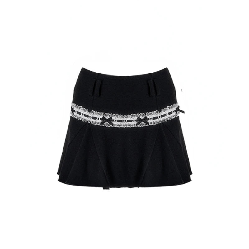 Voguable Women Dark Academia Y2k 2000s Aesthetic Rave Night Club Outfits 2 Piece Set Long Sleeve T-Shirts Crop Tops + Mini Pleated Skirts voguable