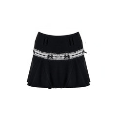 Voguable Women Dark Academia Y2k 2000s Aesthetic Rave Night Club Outfits 2 Piece Set Long Sleeve T-Shirts Crop Tops + Mini Pleated Skirts voguable