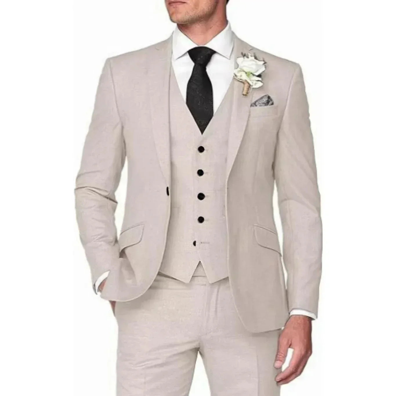 Voguable  Classic Men's 3pcsTuxedo Suit Colorful Blazer Vest And Pants Set Single Button High-Quality Men's Costume for Formal Occasions voguable