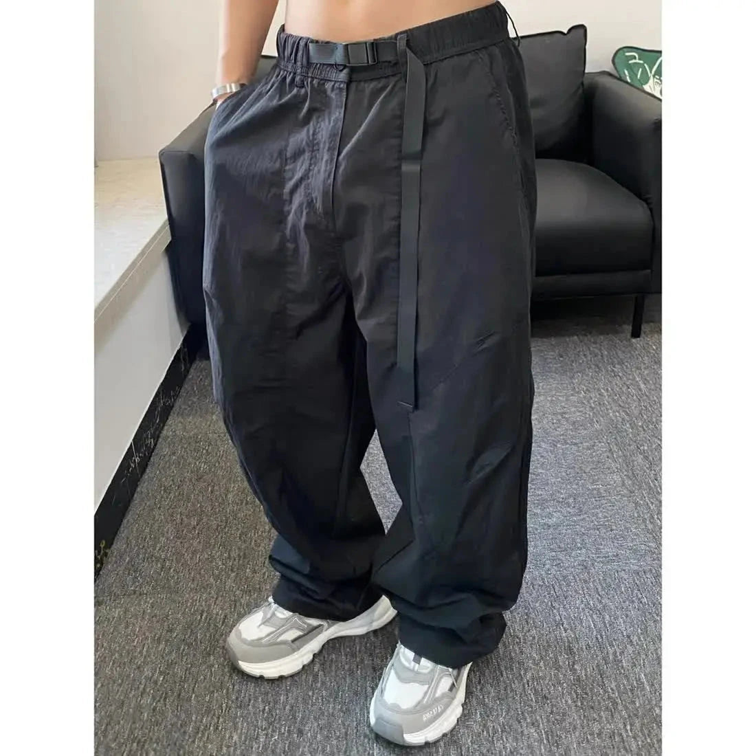 American Retro Mountain Outdoor Quick-drying Pants Men's Function Thin Cool Solid Color Cityboy Loose Casual Trousers Aesthetic voguable