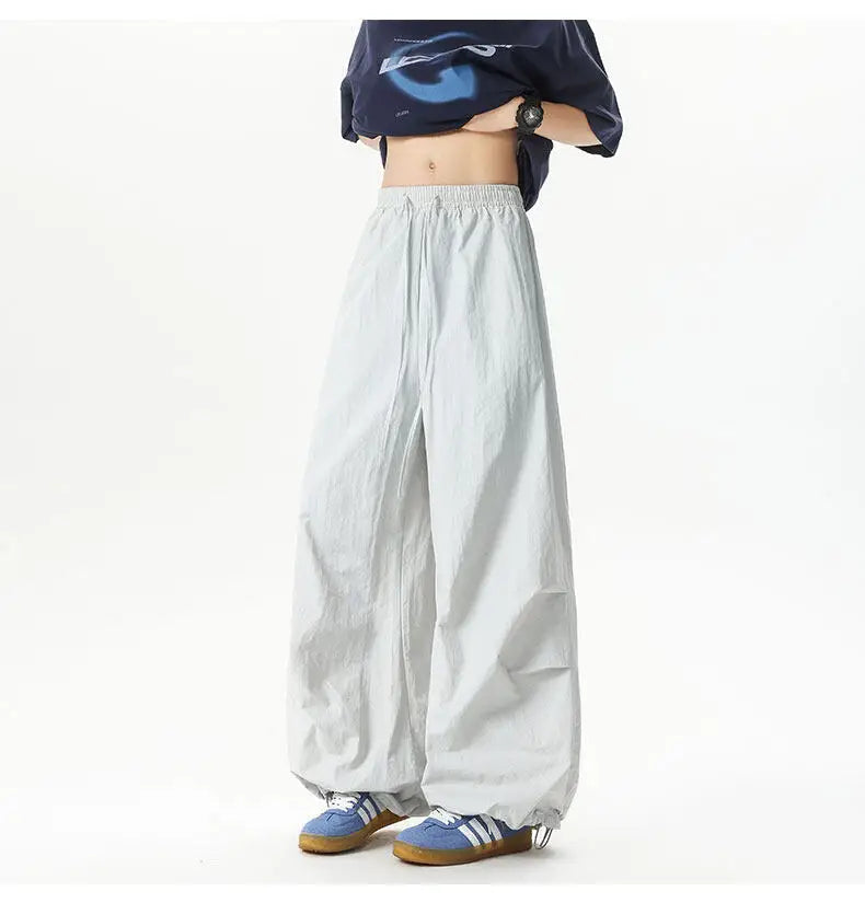 Unisex Pants Wide Leg Athletic Lounge Pants Spring Summer Lightweight Stretch Waist Casual Sportswear Joggers Loose Thin Comfort voguable
