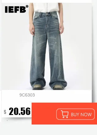Vintage Camouflage Men's Jeans Fashion Washed Casual Wide Leg Denim Pants Autumn Winter Loose Male Trousers Old Blue 9C354 voguable
